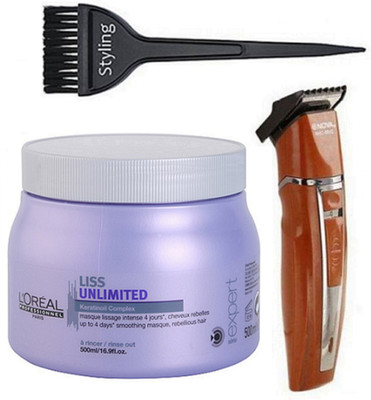 

styling Brush & Liss Unlimited Spa& Nova NHC-6602 Electric Hair,Beard & Nose Hair Trimmer(Set of 3)