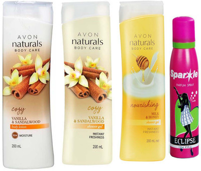 

Avon Anew vanilla and sandalwood shower gel(Set of 4)