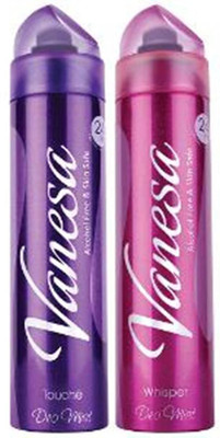 VANESA whisper & touche Deodorant Spray  -  For Women(300 ml, Pack of 2)
