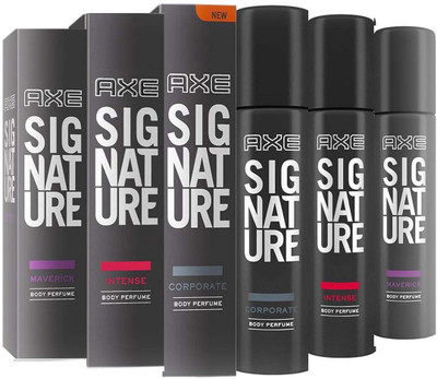 

AXE INTENSE BODY PERFUME 122 ML + MAVERICK BODY PERFUME 122 ML + CORPORATE BODY PERFUME 122 ML Deodorant Spray - For Men & Women(366 ml, Pack of 3)