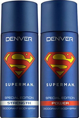 

Denver SUPERMAN POWER & STRENGTH Deodorant Spray - For Men(300 ml, Pack of 2)