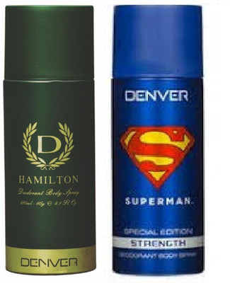

Denver hamilton and superman strength Deodorant Spray - For Men(315 ml, Pack of 2)