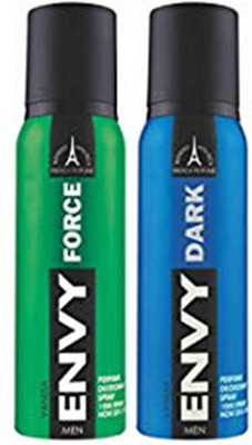 

envy force & dark Deodorant Spray - For Men(240 ml, Pack of 2)