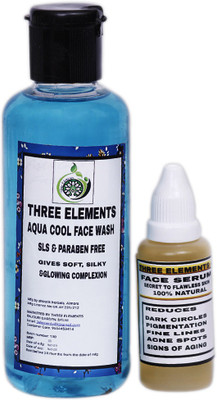

Three Elements Aqua Cool Face Wash and Anti Ageing Serum Combo - Pack of 2 Face Wash(4 ml)