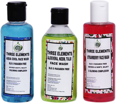 

Three Elements Face Wash - SLS & Paraben Free ( Pack of 3) Face Wash(5 ml)