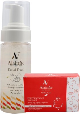 

Alainne Facial Foam Multi-Nutrient & Fruit (Oxy Blast) Facial Kit Combo Pack 200 g(Set of 2)