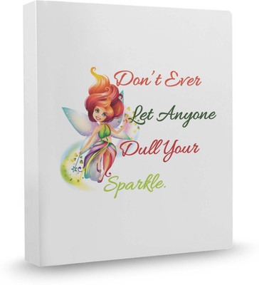 

100yellow Girly Quotation PVC Plastic, Ring Binder(Set Of 1, Multicolor)