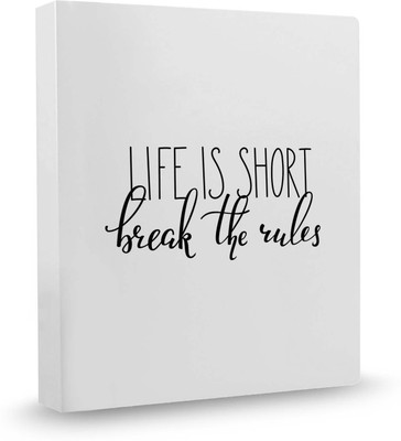 

100yellow Life Is Too Short PVC Plastic, Ring Binder(Set Of 1, Multicolor)