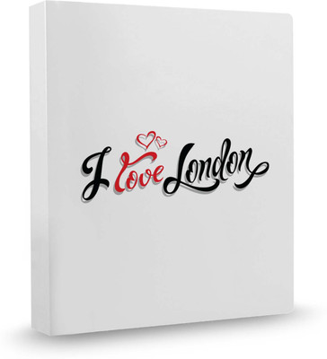 

100yellow I Love London PVC Plastic, Ring Binder(Set Of 1, Multicolor)