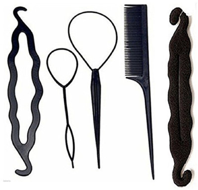 

Jampak™ New Design 5 Pieces French Hair Braid Tool Magic Twist Styling Hair Accessory Set (Black) Hair Accessory Set(Black)