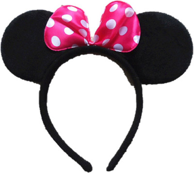 

skky bell Kids fav Cartoon Minnie Mouse Ears Headband Hairband Costume Accessory.Best for Birthday Head Band(Pink)