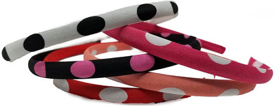 

Evolution Evogirl Hairband(Head Band) Soft Fabric Wrap Over plastic Multicolored Plastics (Pack of 5) for Women and Girls Hair Band(Multicolor)