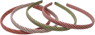 

Evolution Evogirl Hairband(Head Band) Soft Fabric Wrap Over plastic Multicolored Plastics (Pack of 4) for Women and Girls Hair Band(Multicolor)