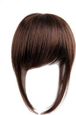

Fully Human Fringe With Clip In Extensions Front Bang Fringe 1 Piece Straight piece Accessories, Medium Brown, 25 Grams Hair Extension