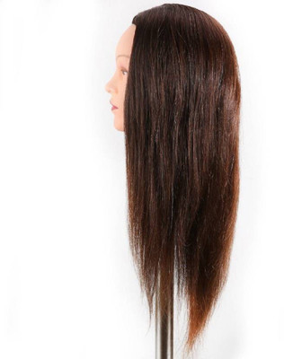 

Confidence Training Head dressing Dummy Practice Manikin Salon With Clamp Holder, Dark Brown Hair Extension