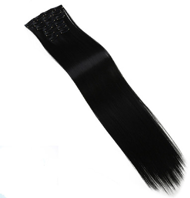 

Haveream 6 pcs (14 clips) jet black straight silky Hair Extension