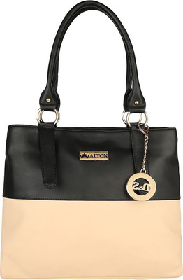 

alton Hand-held Bag(White, Black), Black;white