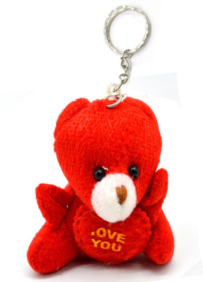faynci I Love You Red Cute Teddy Bear Key Chain for Friendship and valentine day Gift Key Chain