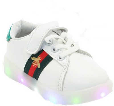 

PASSION PETALS Boys & Girls Velcro Sneakers(White