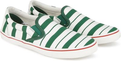 

United Colors of Benetton Girls Slip on Sneakers(Green, 902