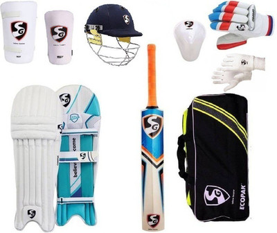 

SG Cricket Set 6 No with Helmet (Ideal for 11-14 Years Child) Cricket Kit