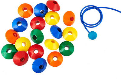 

Eduedge Conical Beads. Strengthens finger muscles, hand eye co-ordination and concentration. • Made from high quality plastic.Twenty five beads and two strings.Age Group 3 Years +(Multicolor)