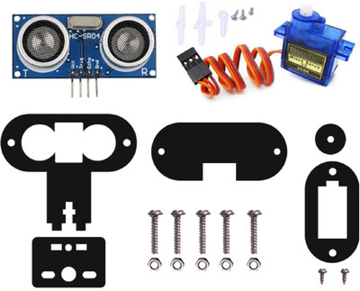 

Kit4Curious HC-SR04 Ultrasonic sensor + Servo SG90 with Holder and instruction manual(Multicolor)