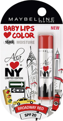 

Maybelline New York Alia Loves NY Lip Balm Broadway Red(Pack of: 1, 4 g)