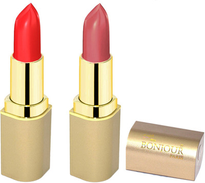 

Bonjour Paris Creamy Matte Lipsticks E2(nude, red, 8 g)