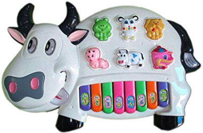 

MEGAEMART COW PIANO MUSICAL TOYS FOR KIDS [GREY](Multicolor)
