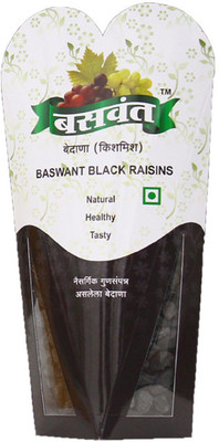 

Baswant Special Afghan Seeded Black Raisins | Kishmish | Dry Grapes - 250 grams Raisins(250 g, Box)