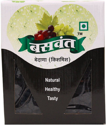 

Baswant Jumbo Seedless Black Raisins | Kishmish | Dry Grapes - 500 grams Raisins(500 g, Box)
