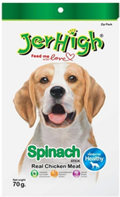 

Goofy Tails Jer High Spinach Stix 70 G Spinach Dog Treat(70 g, Pack of 12)