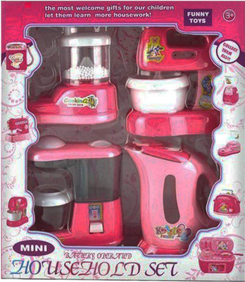 

SAISAN House Hold Play Set Mini Household 4 In 1 Set Kitchen Set