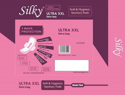

Silky Sanitary Pad XXl. Sanitary Pad(Pack of 144)
