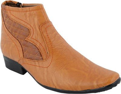 

Purport Purport Men's Tan Synthetic Leather Zipper Boots Outdoors For Men(Tan