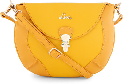 

Lavie Women Casual Yellow PU Sling Bag