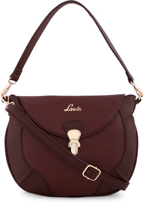 

Lavie Women Casual Brown PU Sling Bag