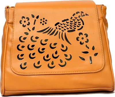 

RISH Women Casual Brown PU Sling Bag