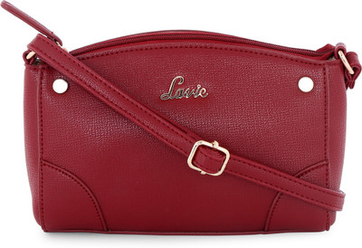 

Lavie Women Casual Maroon Leatherette Sling Bag