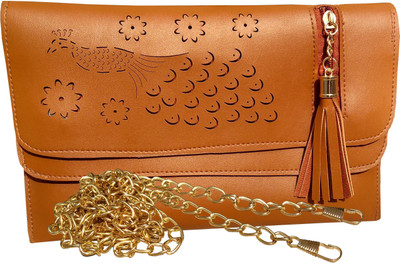 

Rythem Women Evening/Party, Casual, Formal Tan Leatherette Sling Bag