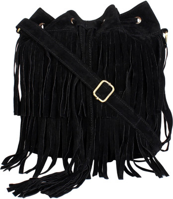 

Lychee Bags Women Casual Black PU Sling Bag