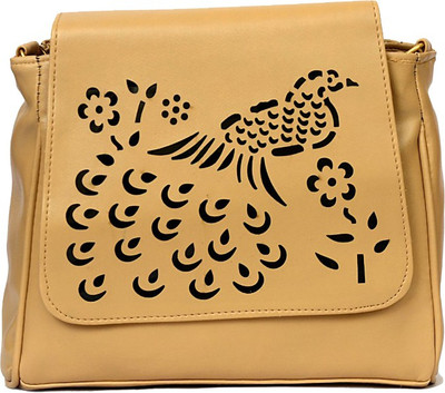 

RISH Women Casual Beige PU Sling Bag