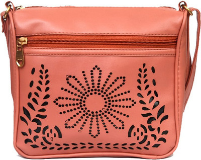 

Rish Women Casual Pink PU Sling Bag