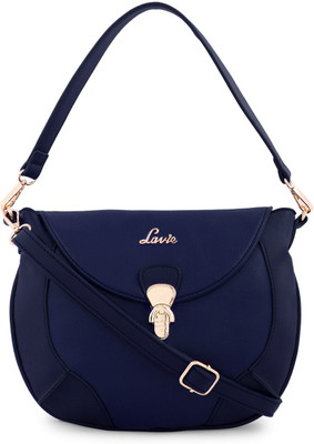 

Lavie Women Casual Blue Leatherette Sling Bag