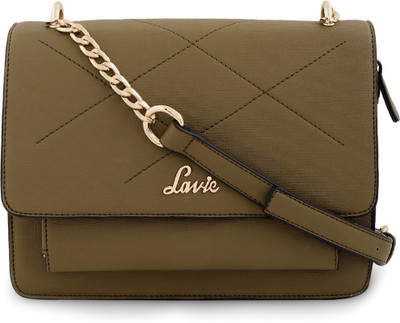 

Lavie Women Casual Green Leatherette Sling Bag