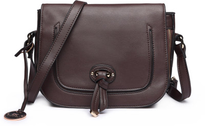 

Diana Korr Women Casual Brown PU Sling Bag