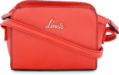 

Lavie Women Evening/Party Red Leatherette Sling Bag