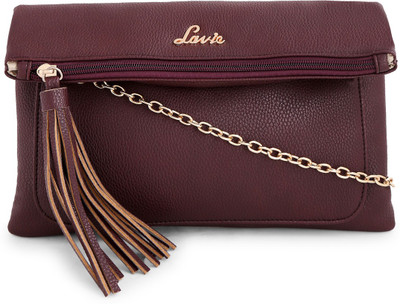 

Lavie Women Evening/Party Red Leatherette Sling Bag