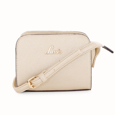 

Lavie Women Evening/Party Beige Leatherette Sling Bag